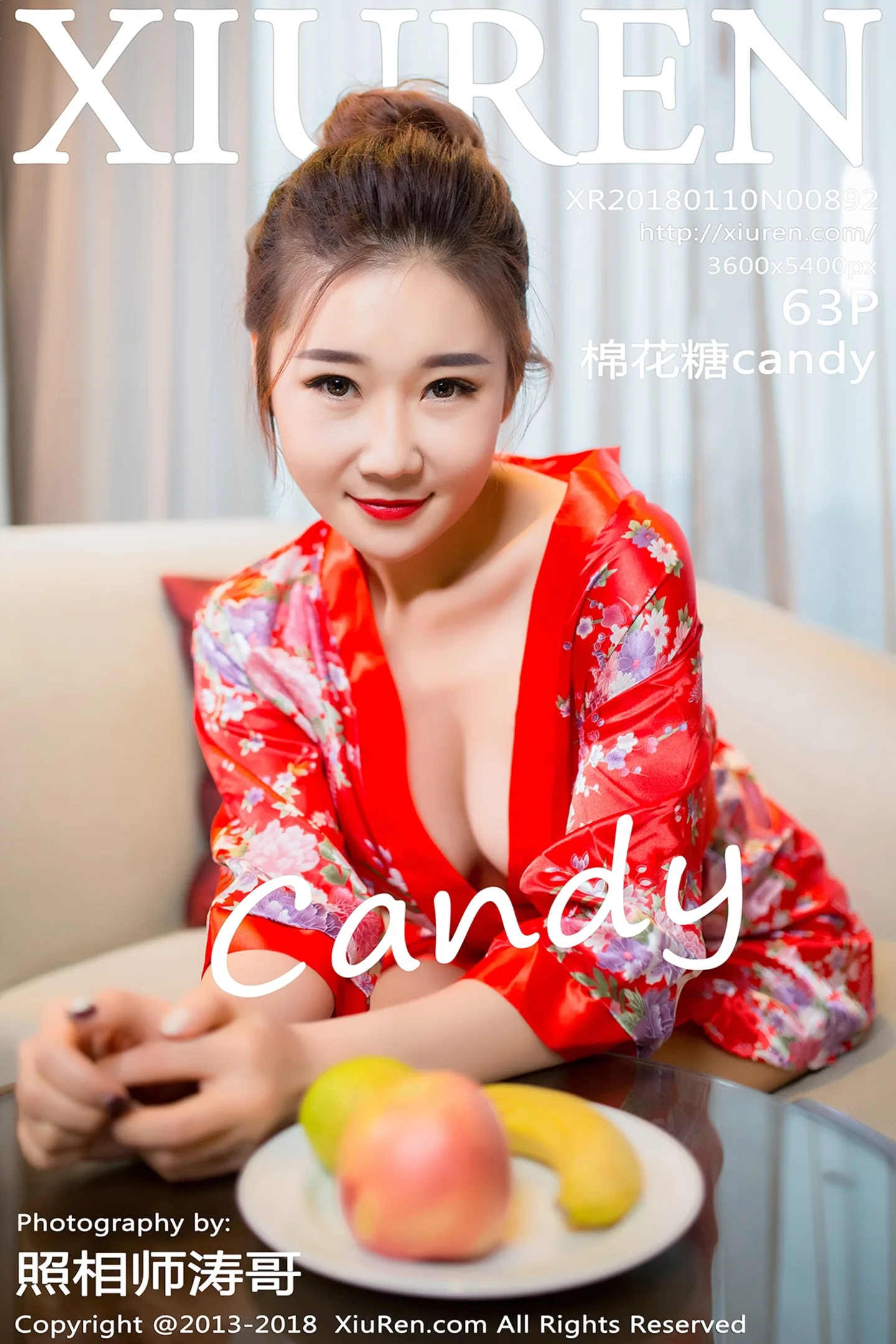 [XiuRen秀人网]No.892_嫩模棉花糖candy红色和服秀傲人豪乳+半透内衣诱惑写真63P-秀人网 - XiuRen.Pro